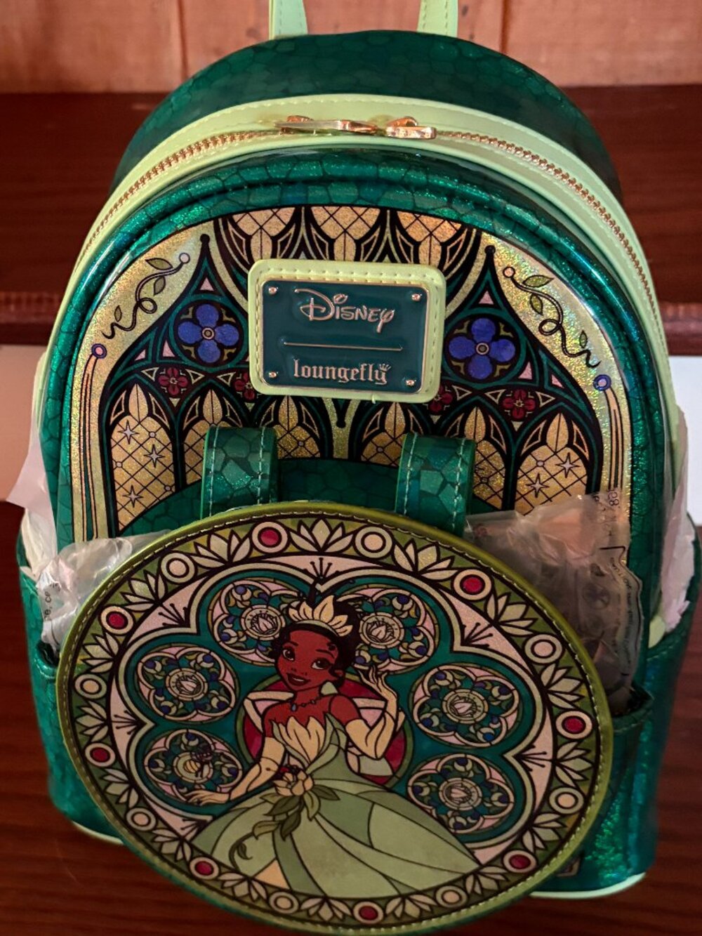 Loungefly Disney’s Tiana Stained Glass Backpack